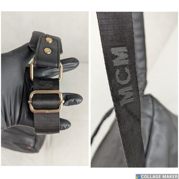 MCM Rucksack Visetos Black Canvas Small Leather Backpack main image 9